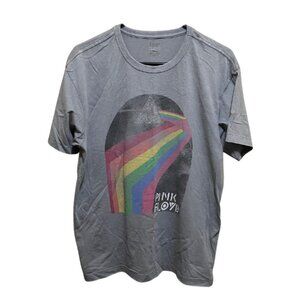 Pink Floyd Gray Tee with Prism Rainbow Graphic